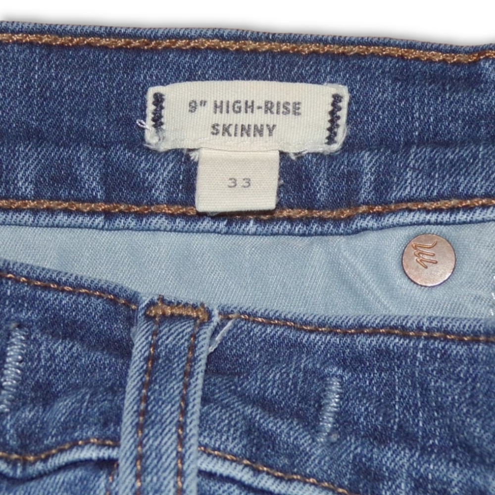 Madewell Button Fly 9" High Rise Skinny Jeans - Picture 8 of 8